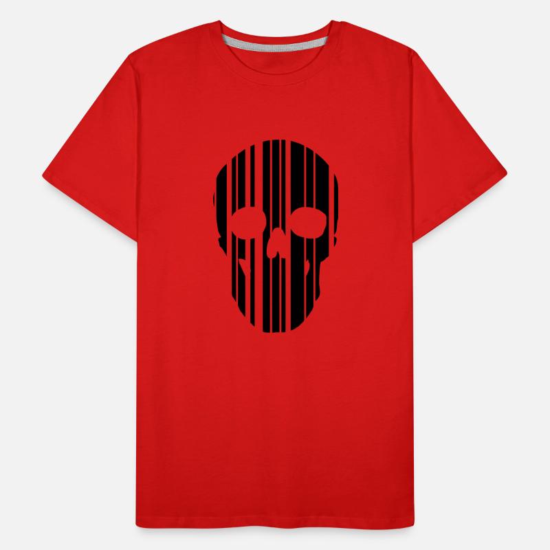 barcode skull Men's Premium Organic T-Shirt