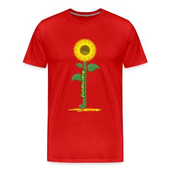 Hockey sur gazon Hockey Bâton de hockey Fleur de hockey - T-shirt bio Premium Homme - rouge - Devant - Damien (186cm)