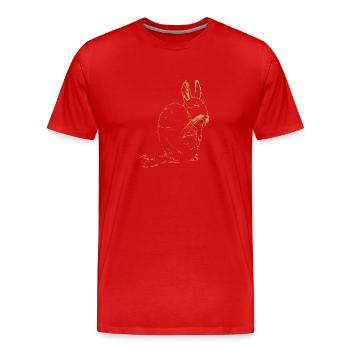 Motifs illustrés avec Viscacha - T-shirt bio Premium Homme - rouge - Devant - Damien (186cm)