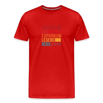 Euphonium Mari Papa Légende Héros Barytons - T-shirt bio Premium Homme - rouge - Devant - Damien (186cm)