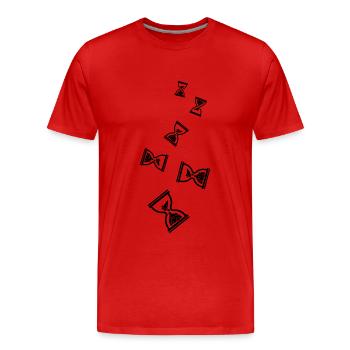 Symbole du sablier - T-shirt bio Premium Homme - rouge - Devant - Damien (186cm)