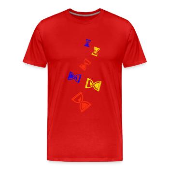 Symbole du sablier - T-shirt bio Premium Homme - rouge - Devant - Damien (186cm)