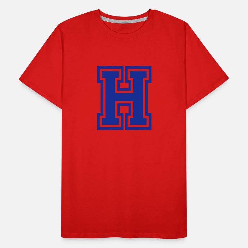 Buchstabe H Männer Premium Bio T-Shirt