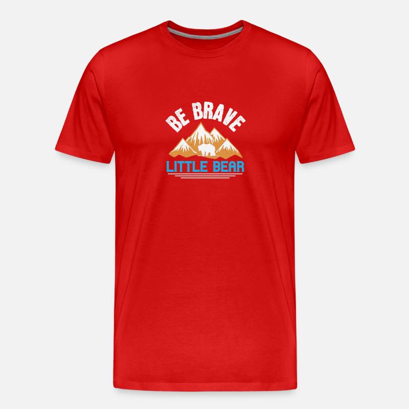 Sei tapfer, kleiner Bär - Männer Premium Bio T-Shirt - Rot