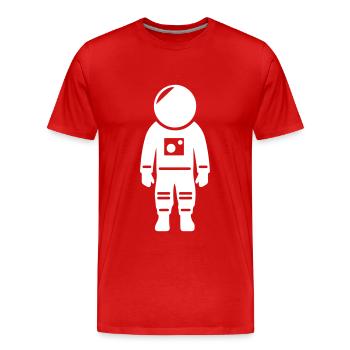 Combinaison spatiale d’astronaute - T-shirt bio Premium Homme - rouge - Devant - Damien (186cm)