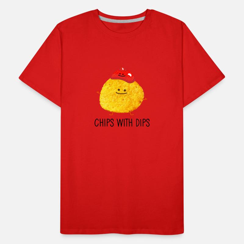 Chips mit Dips Männer Premium Bio T-Shirt