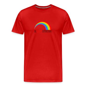 Revolution Love Rainbow - Men's Premium Organic T-Shirt - red - Front - Damien (186cm)