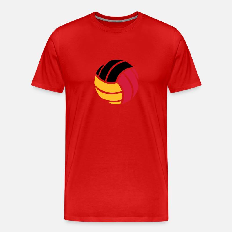 Volleyball - Männer Premium Bio T-Shirt - Rot