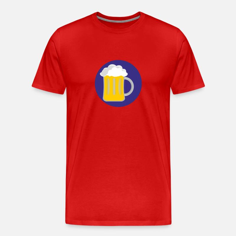 beer - Männer Premium Bio T-Shirt - Rot