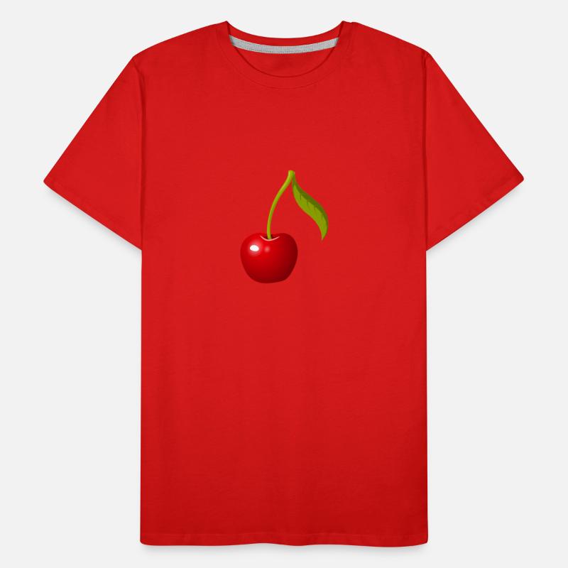 Kirsche Männer Premium Bio T-Shirt