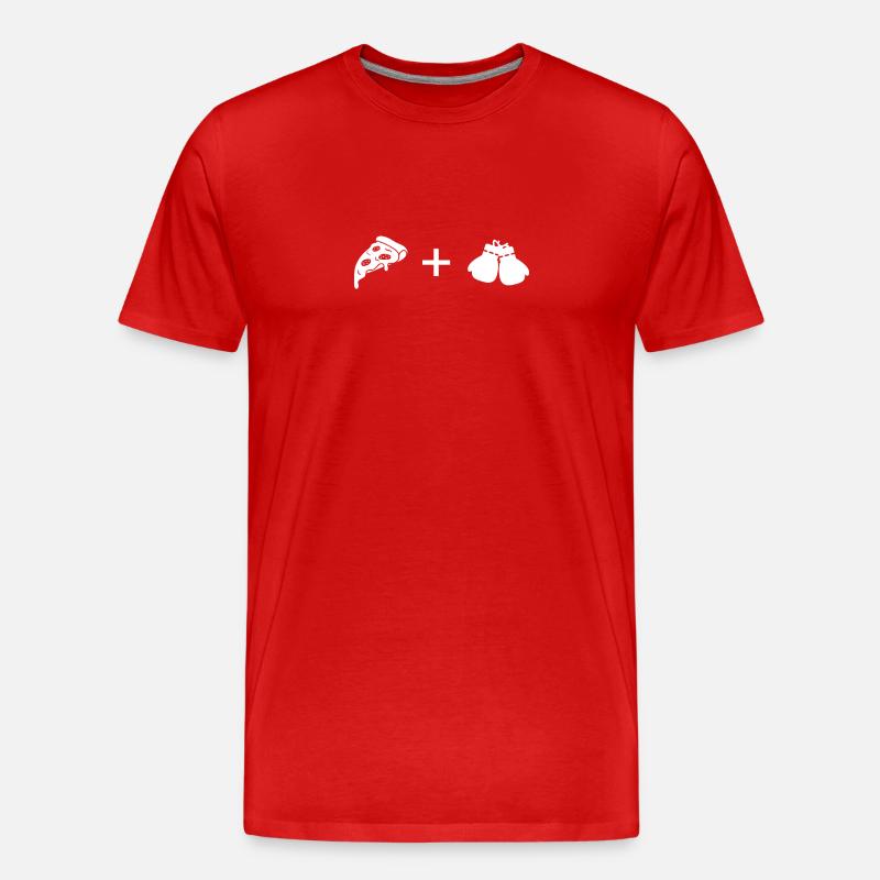 Pizza - Boxhandschuhe - - Männer Premium Bio T-Shirt - Rot