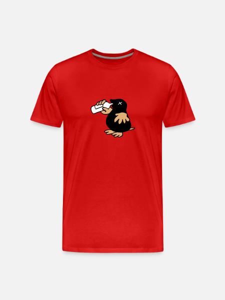 Mole Saufwurf - Men's Premium Organic T-Shirt - red