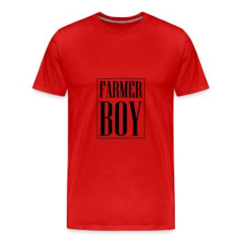 Garçon fermier - T-shirt bio Premium Homme - rouge - Devant - Damien (186cm)