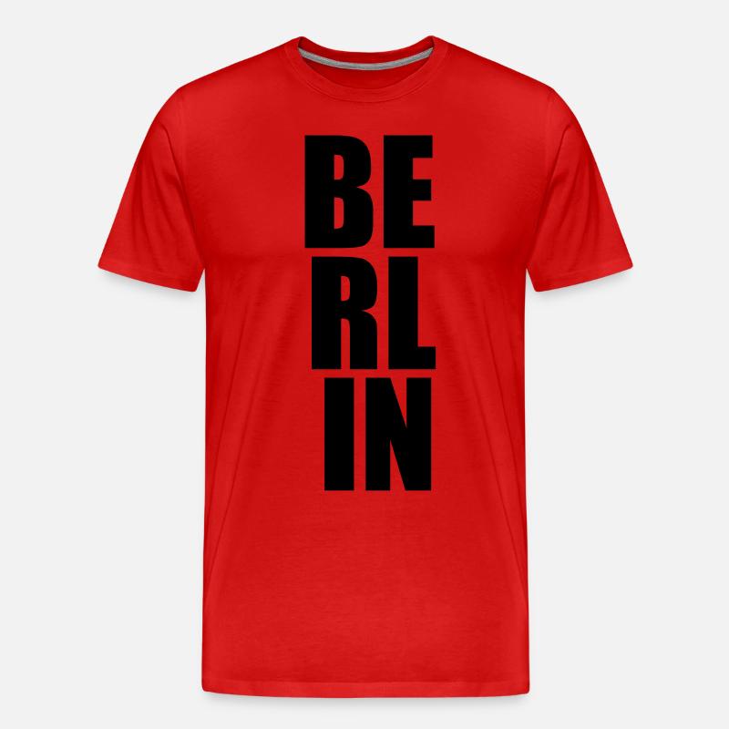Berlin - Männer Premium Bio T-Shirt - Rot