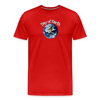Tag der Erden Jour de la Terre - T-shirt bio Premium Homme - rouge - Devant - Damien (186cm)