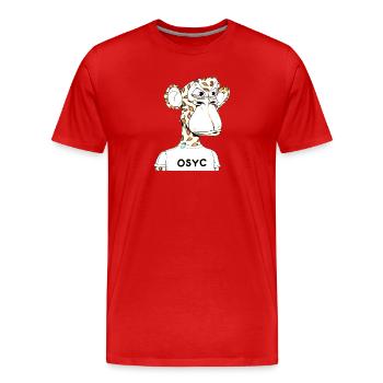 Leo Ape - Männer Premium Bio T-Shirt - Rot - Vorne - Damien (186cm)