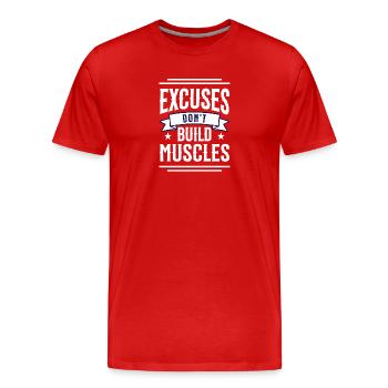 Don't excuse - Men's Premium Organic T-Shirt - red - Front - Damien (186cm)