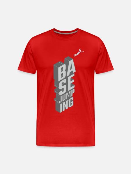 Basejumping - freier Fall - Männer Premium Bio T-Shirt - Rot