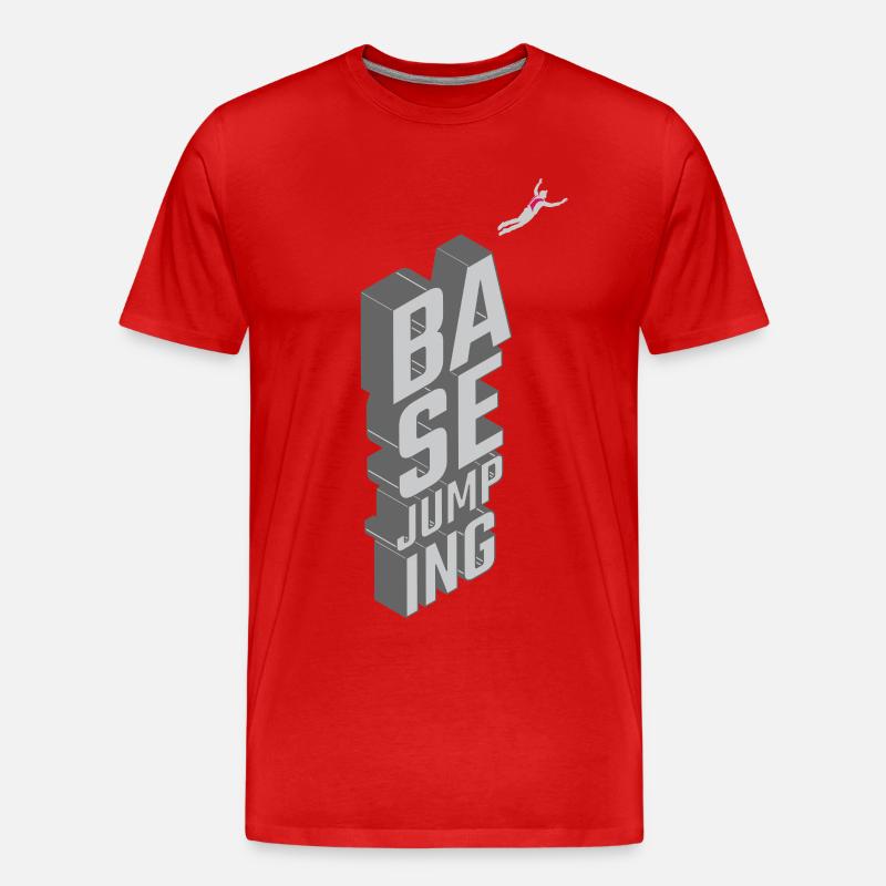Basejumping - freier Fall - Männer Premium Bio T-Shirt - Rot