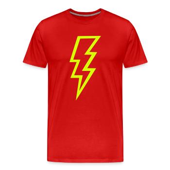 Blitz - Männer Premium Bio T-Shirt - Rot - Vorne - Damien (186cm)