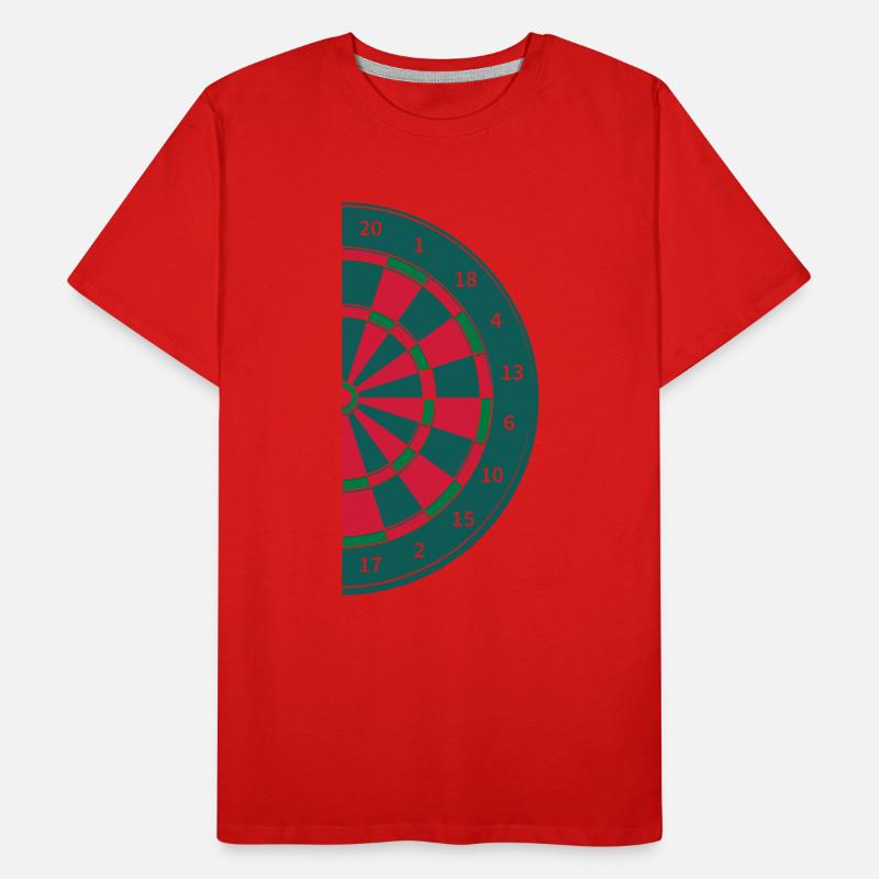 Half Dartboard Männer Premium Bio T-Shirt