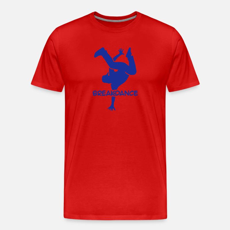 Breakdance - Männer Premium Bio T-Shirt - Rot