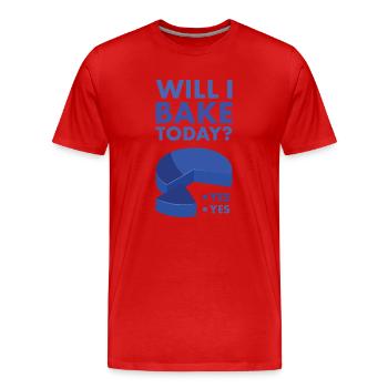Boulanger vais-je faire de la pâtisserie aujourd’hui - T-shirt bio Premium Homme - rouge - Devant - Damien (186cm)