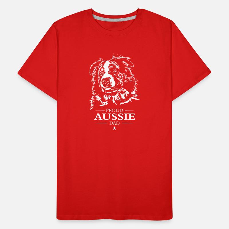 Aussie Dad Australian Shepherd Hunde Hund Wilsigns Männer Premium Bio T-Shirt