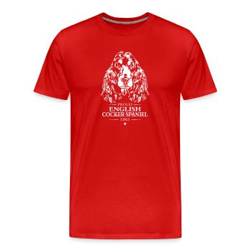 Cocker Anglais Épagneul Papa Chien Chien Wilsigns - T-shirt bio Premium Homme - rouge - Devant - Damien (186cm)