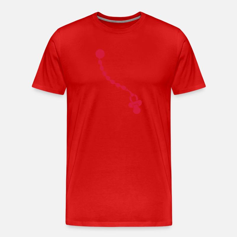 Schnuller - Männer Premium Bio T-Shirt - Rot