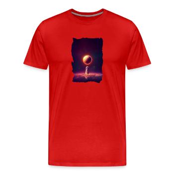Univers - T-shirt bio Premium Homme - rouge - Devant - Damien (186cm)