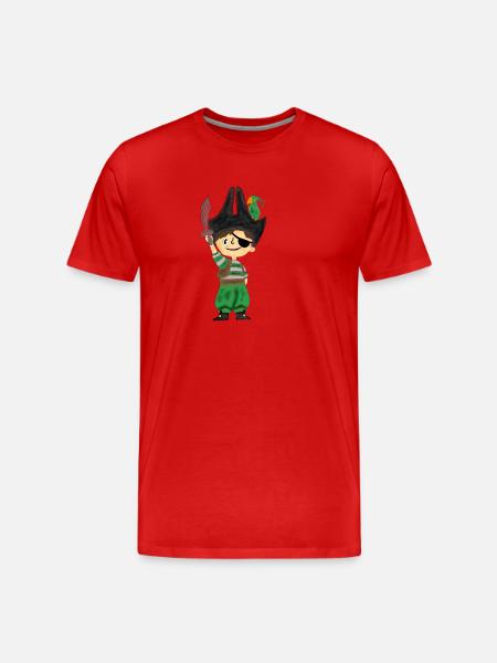 Pirat Kinder - Männer Premium Bio T-Shirt - Rot