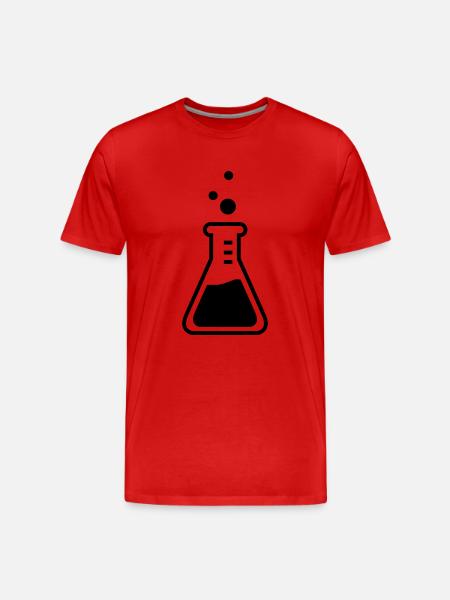 chemist flask profession - Men's Premium Organic T-Shirt - red