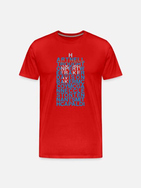 TARDIS Namen - Männer Premium Bio T-Shirt - Rot