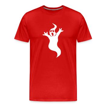 cool fantôme hanter horreur monstre halloween spasmes - T-shirt bio Premium Homme - rouge - Devant - Damien (186cm)