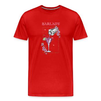 Barman - T-shirt bio Premium Homme - rouge - Devant - Damien (186cm)