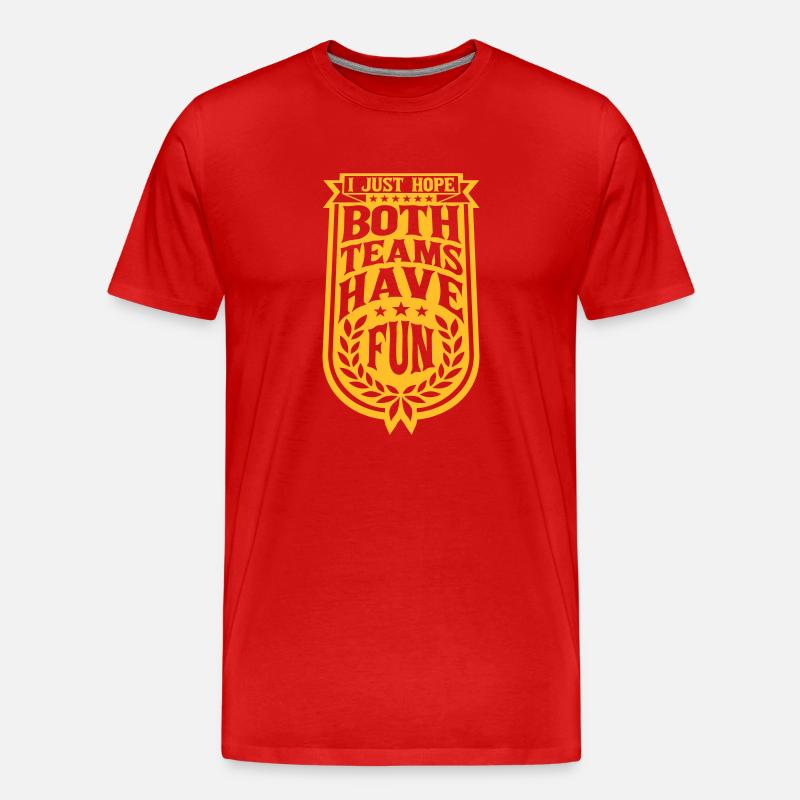 Both Teams Have Fun - Männer Premium Bio T-Shirt - Rot