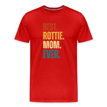 Rottie Mama Fête des mères Cadeau Chien Rottweiler - T-shirt bio Premium Homme - rouge - Devant - Damien (186cm)