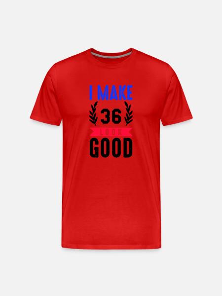 look good 36 - Men's Premium Organic T-Shirt - red