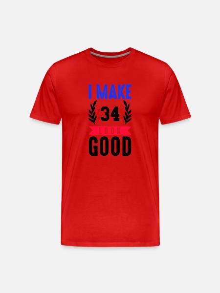 look good 34 - Men's Premium Organic T-Shirt - red