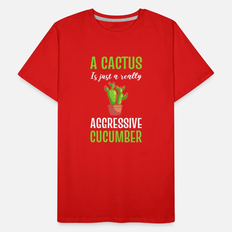 Amateurs de cactus et de cactus concombre T-shirt bio Premium Homme