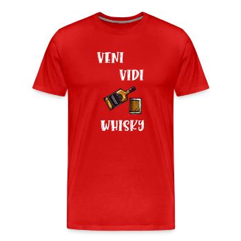 veni vidi whisky - T-shirt bio Premium Homme - rouge - Devant - Damien (186cm)
