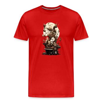 Orgue Fantaisie - T-shirt bio Premium Homme - rouge - Devant - Damien (186cm)