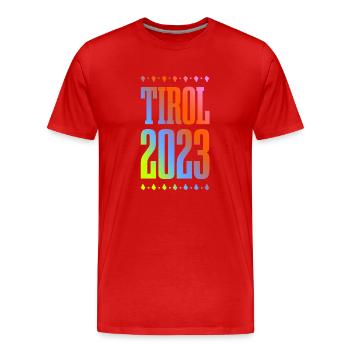 Tyrol 2023 - T-shirt bio Premium Homme - rouge - Devant - Damien (186cm)