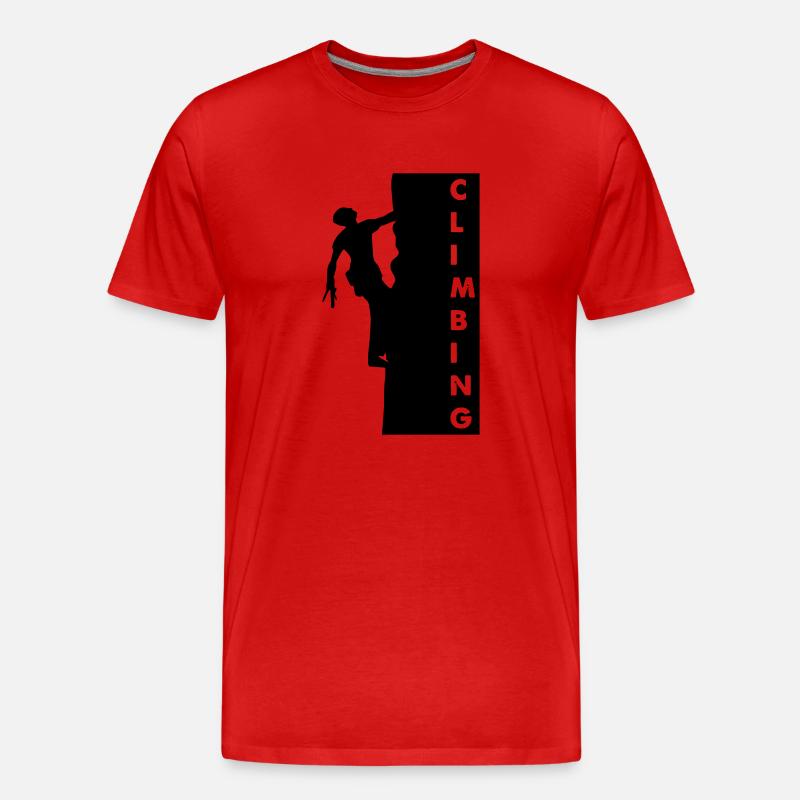 climbing - Männer Premium Bio T-Shirt - Rot