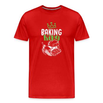 Baking King - Men's Premium Organic T-Shirt - red - Front - Damien (186cm)