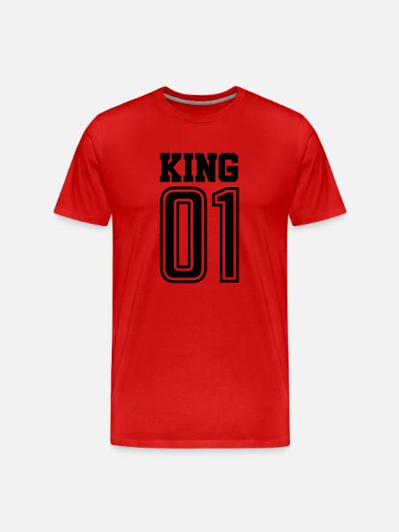 king 01 - Men's Premium Organic T-Shirt - red