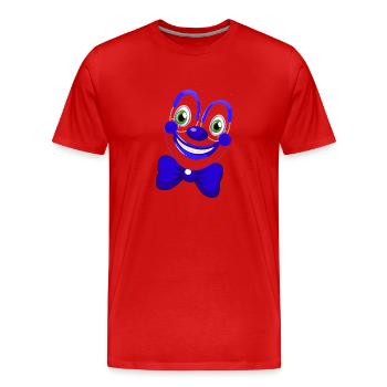 clown,carnival,clown face,carnival,helau,blue - Men's Premium Organic T-Shirt - red - Front - Damien (186cm)