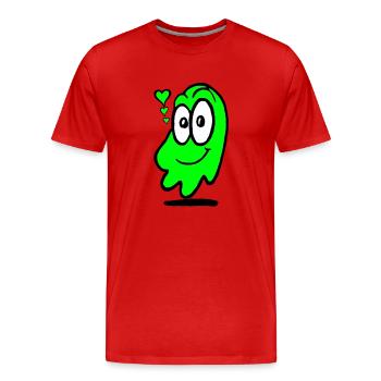 Love Ghost Grün - Männer Premium Bio T-Shirt - Rot - Vorne - Damien (186cm)