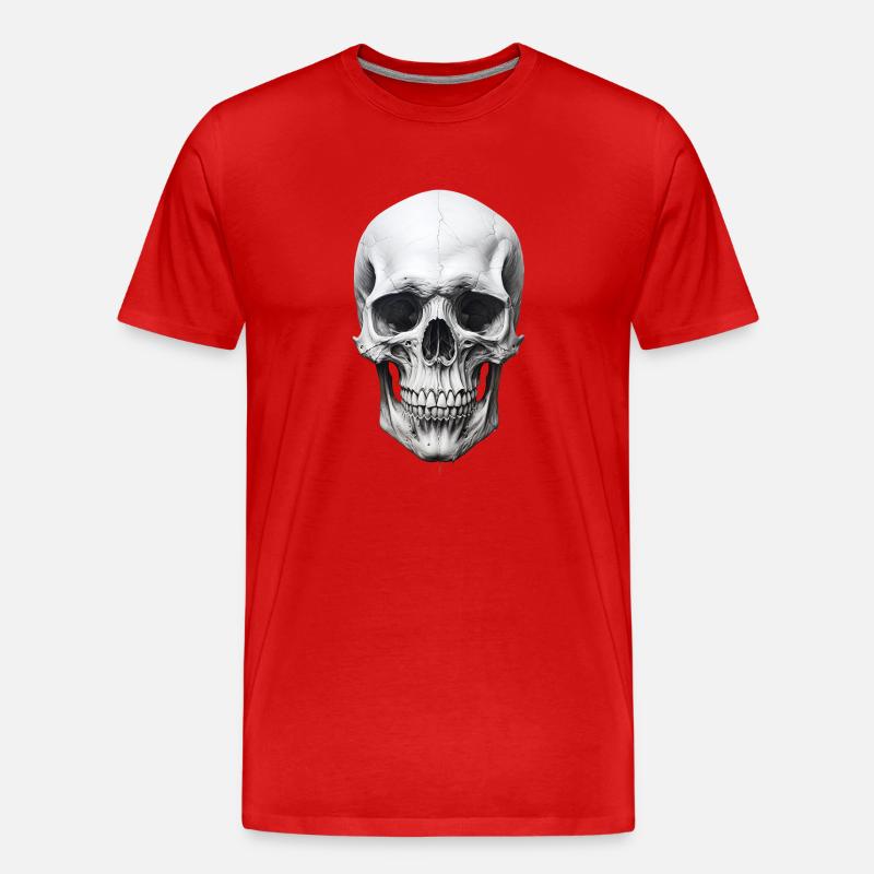 teschio classico - Maglietta ecologica premium da uomo - rosso